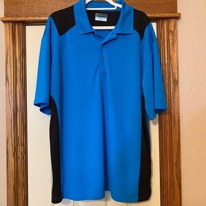 PGA Tour Airflux Mens Golf Shirt Sz 2X Blue Black